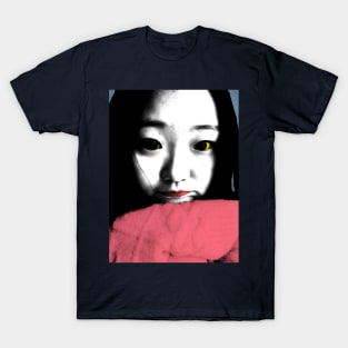 BEAUTIFUL FUNNY ASIAN GIRL POP ART COLOR T-Shirt